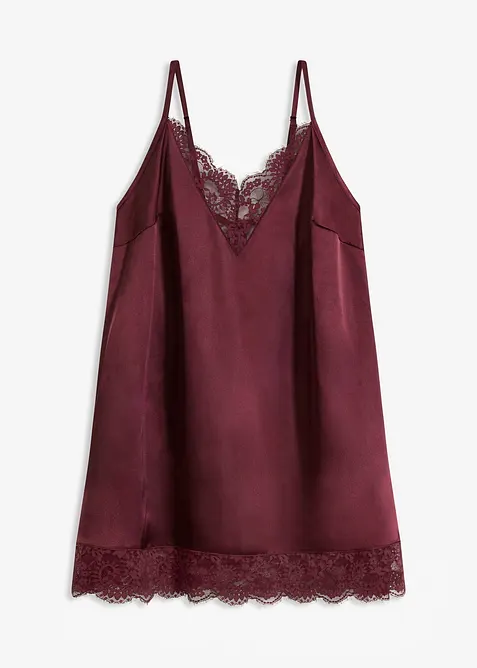 Neglisj&eacute; i sateng med fin glans, bonprix