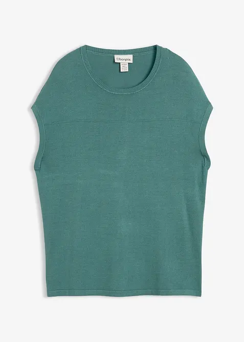 Finstrikket vest i myk viskosemiks, bonprix