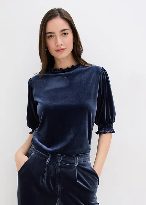 Topp i myk fl&oslash;yel, bonprix