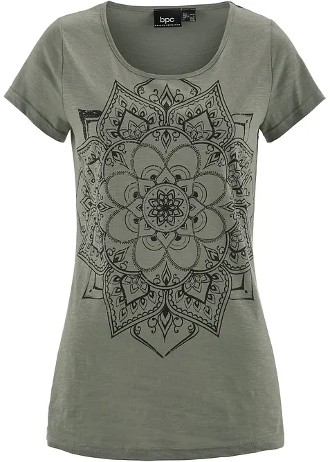 Topp i flammegarn, kort arm, bonprix