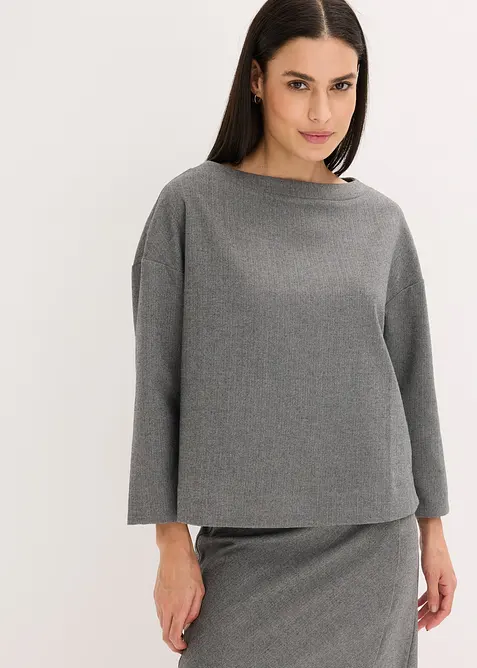 Tunika i formstabilt materiale med fiskebensm&oslash;nster, bonprix