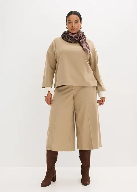 Tunika i formstabilt materiale med fiskebensmønster, bonprix