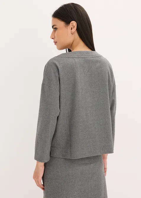 Tunika i formstabilt materiale med fiskebensm&oslash;nster, bonprix