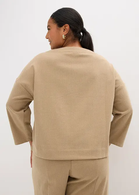 Tunika i formstabilt materiale med fiskebensmønster, bonprix