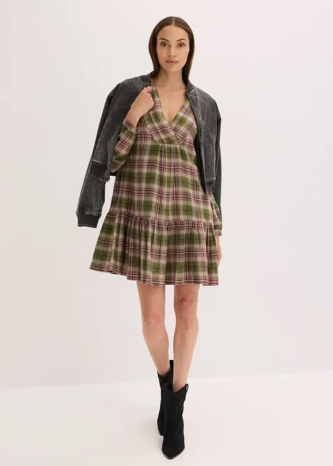 Minikjole i bomullsmiks, bonprix