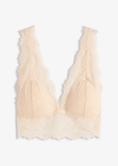 Bralette i tynt blondemateriale, bonprix