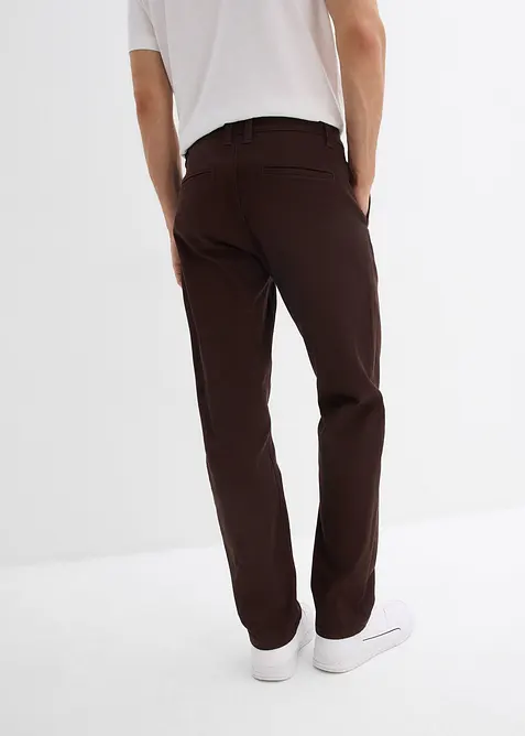 Relaxed Fit stretch-chinos med økologisk bomull, Straight, bonprix