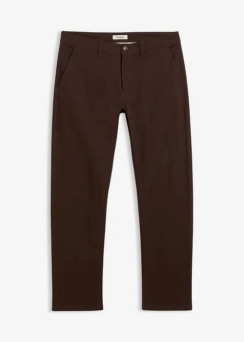 Relaxed Fit stretch-chinos med økologisk bomull, Straight, bonprix
