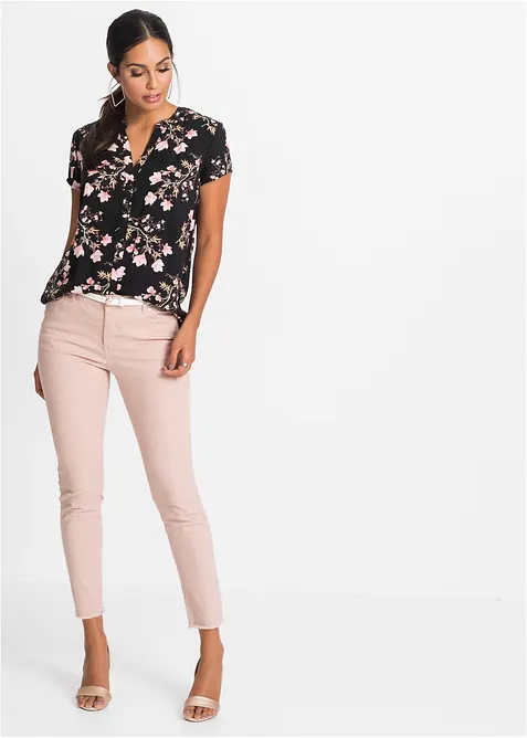 Kortermet bluse i 100% viskose, bonprix