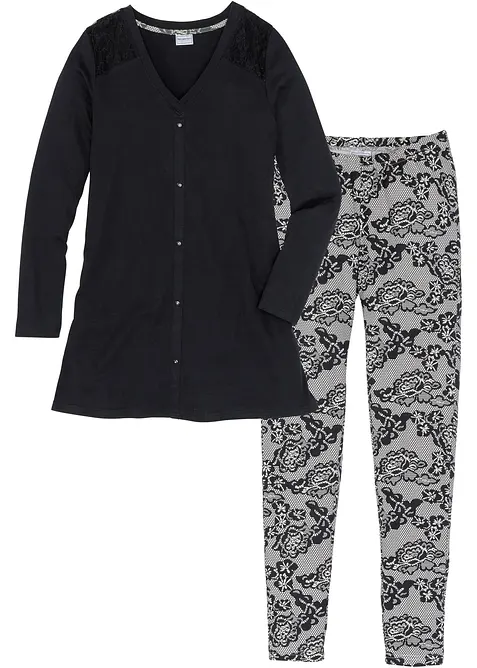 Pyjamas med leggings, bonprix