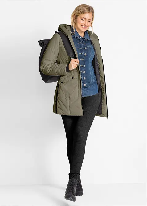 Termoleggings med linning i ribbemateriale, bonprix