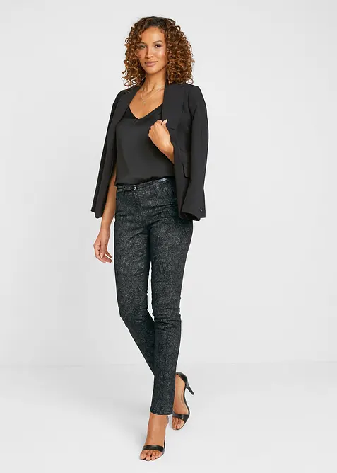 Twillbukse med elegant print, bonprix