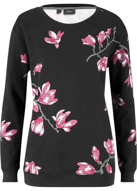 Sweatshirt av 100% bomull, i ledig snitt, bonprix