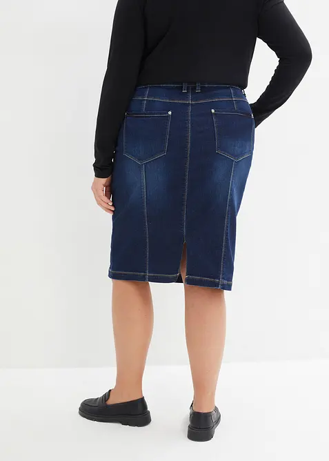 High Waist stretchskj&oslash;rt med komfortlinning, bonprix