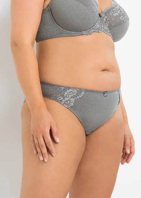 Truse med delikate blonder (2-pack), bonprix