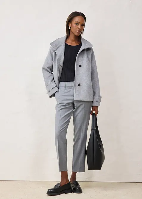 Bukse i smal modell med ull, bonprix