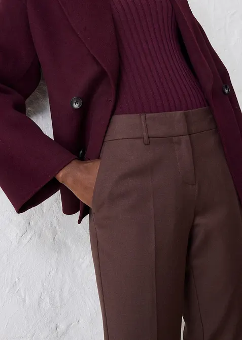 Bukse i smal modell med ull, bonprix