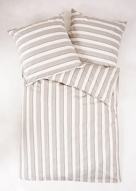 Sengesett i percale med stripem&oslash;nster, bonprix