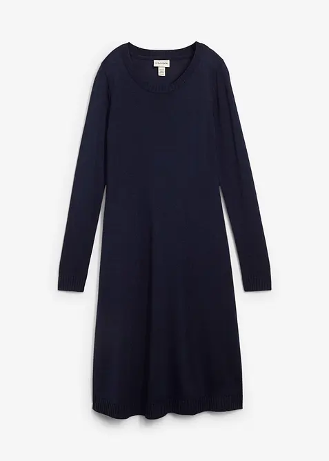 Strikkekjole i utsvingt modell, bonprix