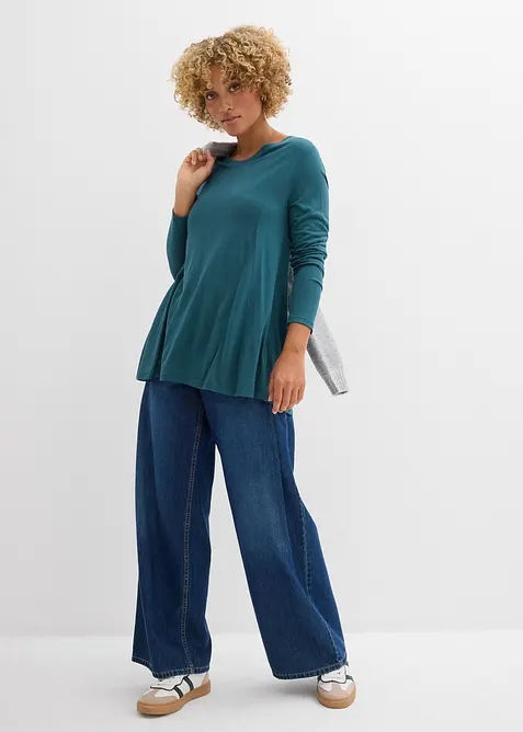 Langermet topp av myk viskose, bonprix