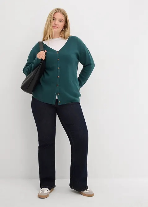 Finstrikket jakke, bonprix