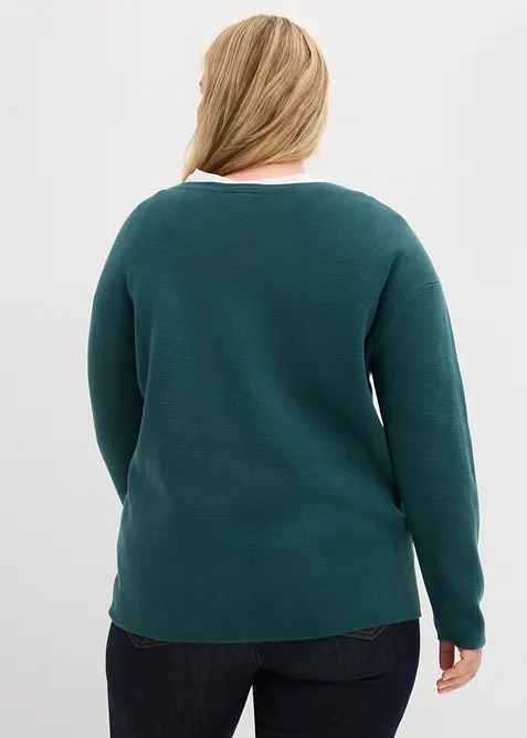 Finstrikket jakke, bonprix