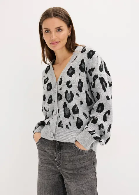 Mønstret cardigan, bonprix