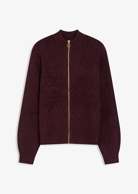 Cardigan med flettem&oslash;nster, bonprix