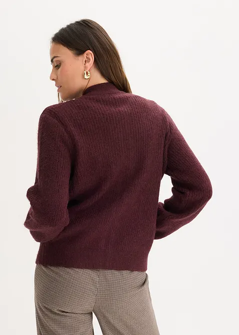 Cardigan med flettem&oslash;nster, bonprix