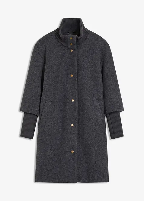 Kort k&aring;pe i ullstil, bonprix