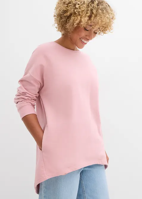Oversized sweatshirt i 100% bomull, bonprix