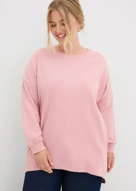 Oversized sweatshirt i 100% bomull, bonprix