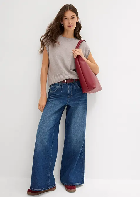 Oversized, strikket vest, bonprix