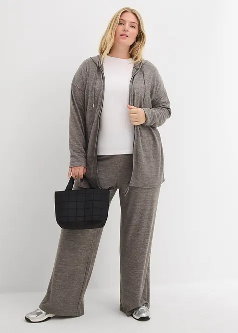 Finstrikket cardigan i lett viskosemiks, bonprix