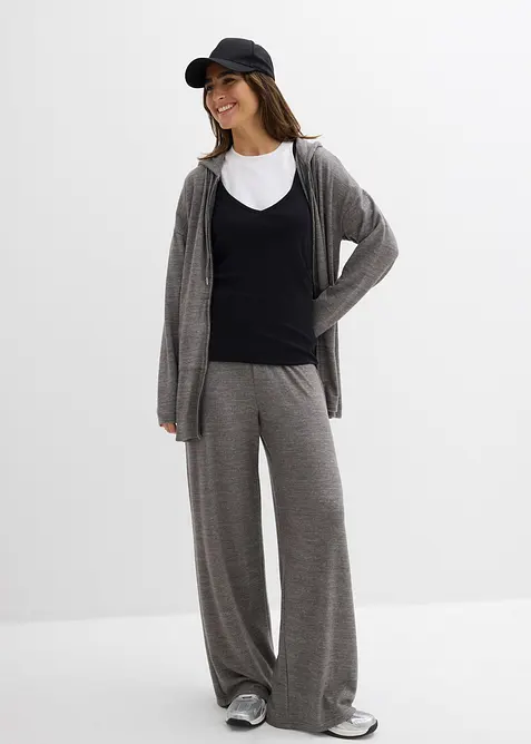 Finstrikket cardigan i lett viskosemiks, bonprix