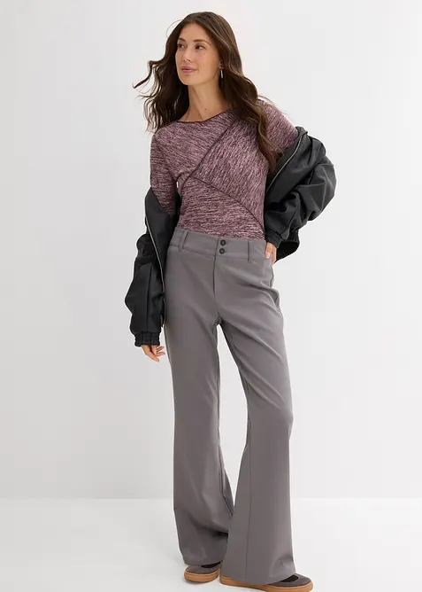 Langermet topp i myk viskosemiks, bonprix