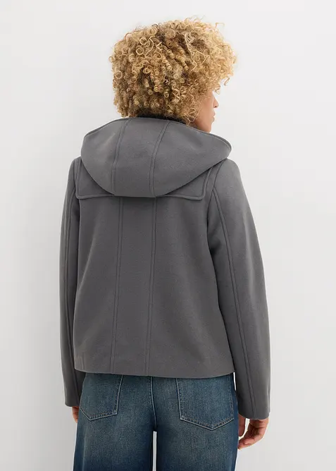 Duffeljakke i ullstil, bonprix