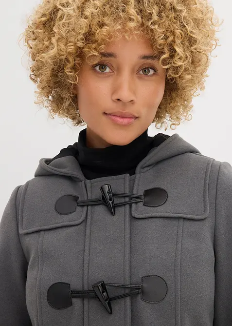 Duffeljakke i ullstil, bonprix