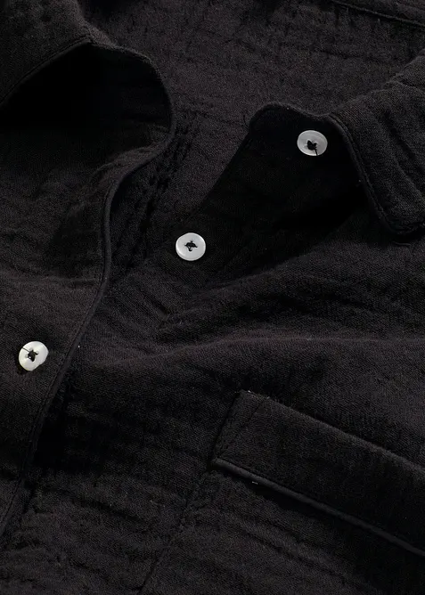 Loungewear-skjorte i musselin, oversized, bonprix