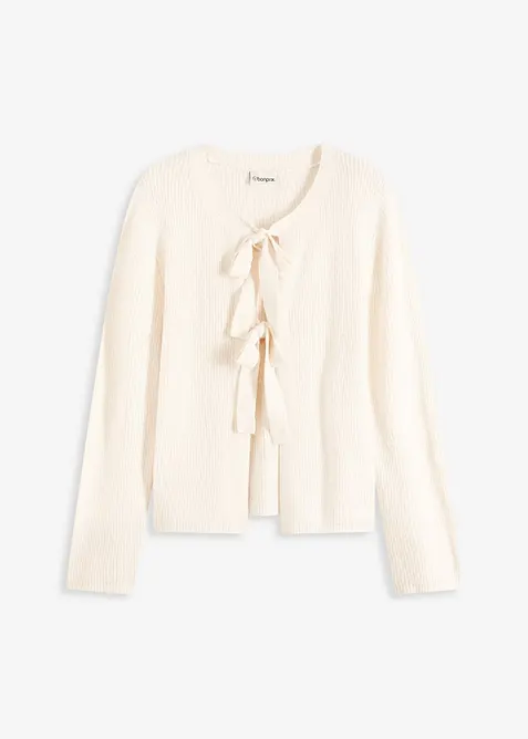 Strikkejakke i bomullsmiks, bonprix