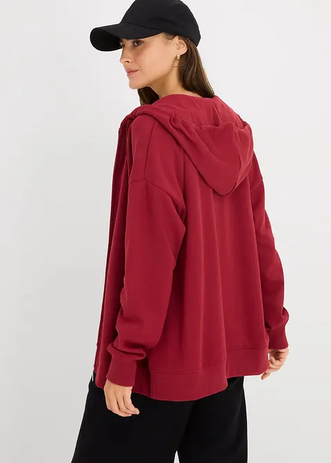Lang sweatshirt med glidelås, bonprix