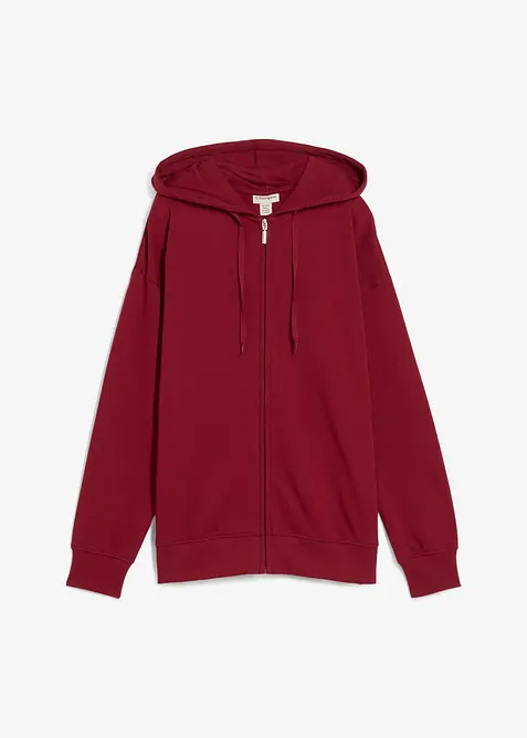 Lang sweatshirt med glidelås, bonprix