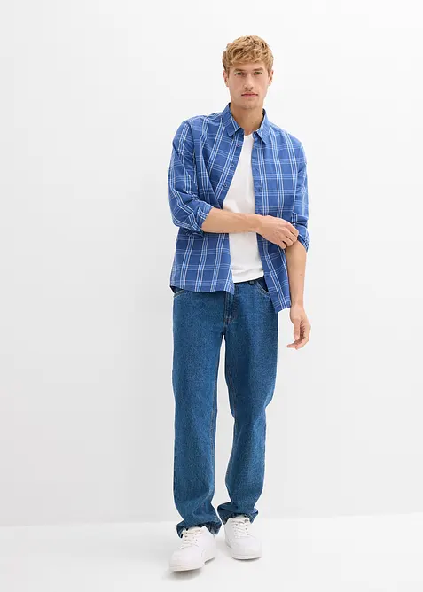 Langermet skjorte i 100% bomull, bonprix