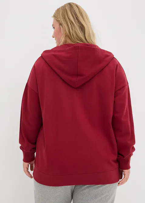Lang sweatshirt med glidel&aring;s, bonprix
