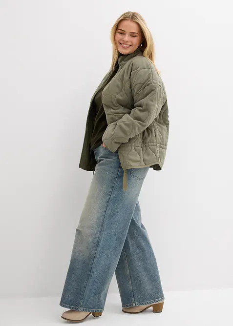 Oversized vattert jakke, bonprix