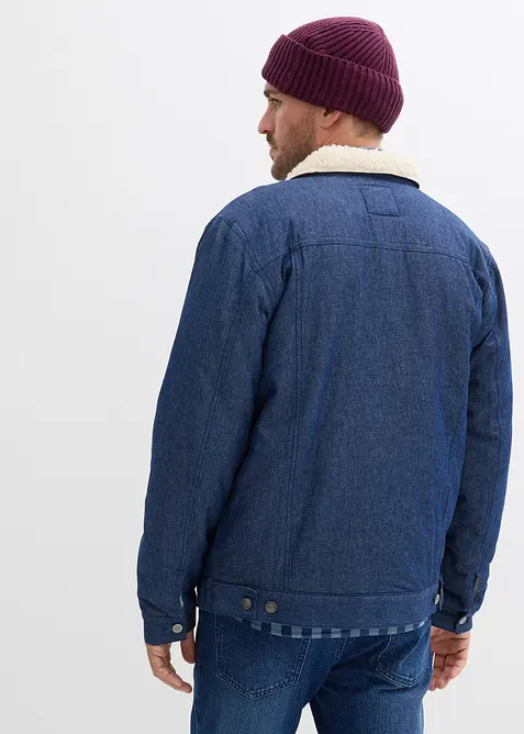 Denimjakke med pilefôr, bonprix