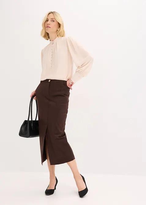 Blyantskj&oslash;rt i imitert semsket skinn, bonprix