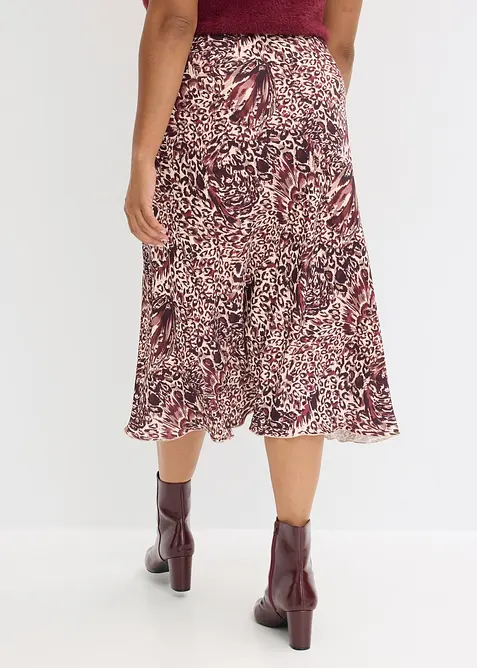 Satengskjørt med struktur, bonprix