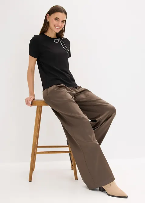 Topp med strass-applikasjon, bonprix