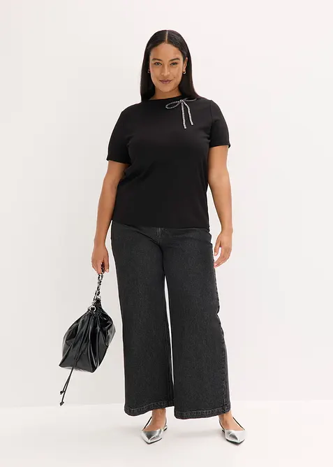 Topp med strass-applikasjon, bonprix